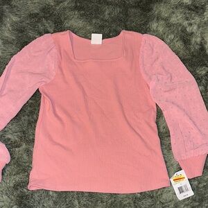 Self Esteem Pink Ribbed Top